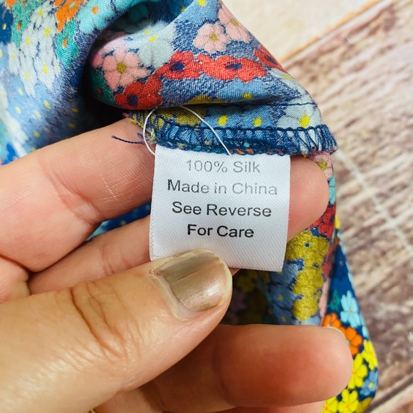 Parker‎ Floral silk dress size S - Picture 6 of 9